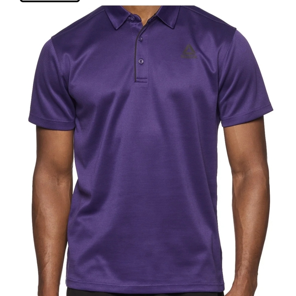 Reebok Men's Performance Polo Purple Shirt - 2XL